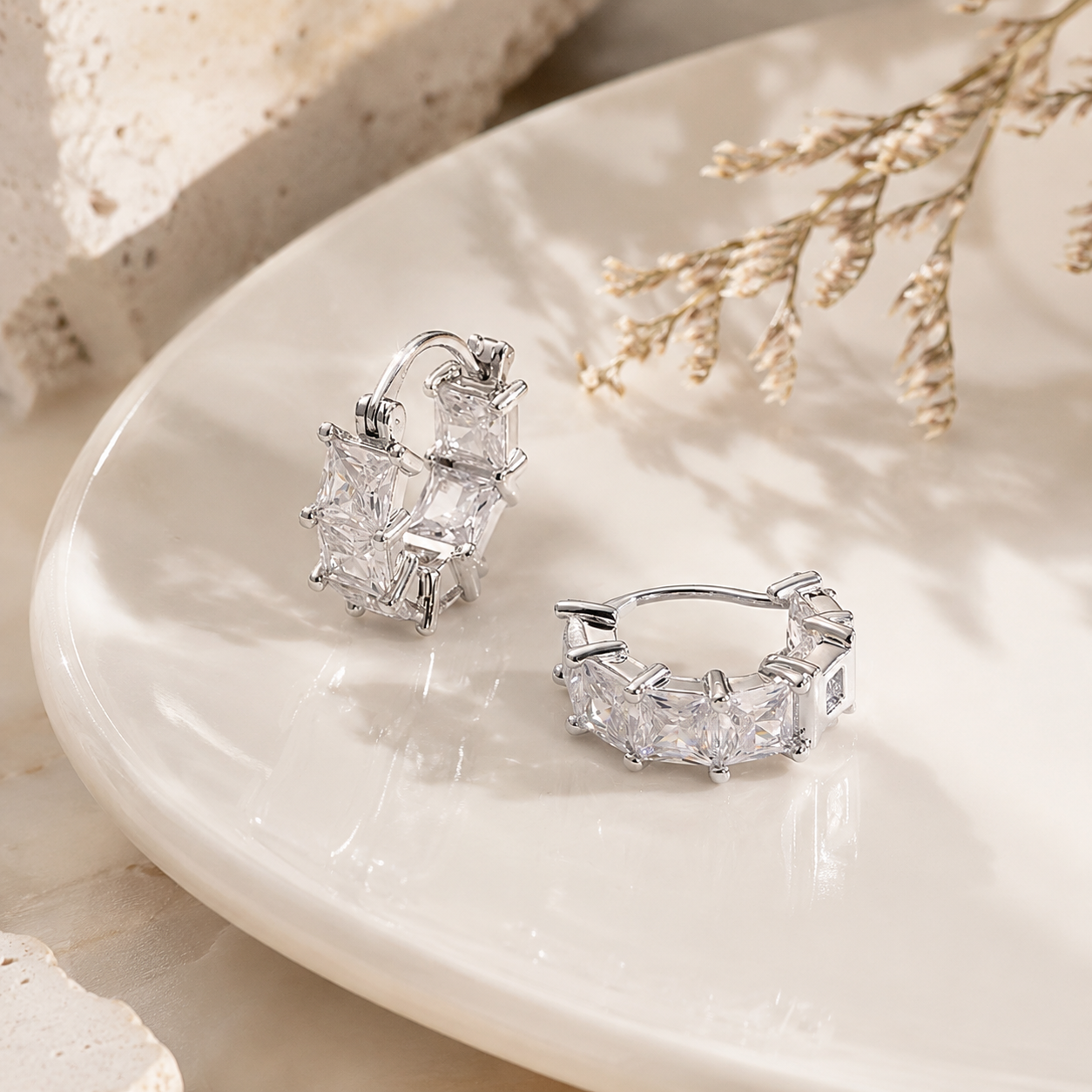 BOUCLES D'OREILLES ÉTOILE BLANCHE Mavi collection